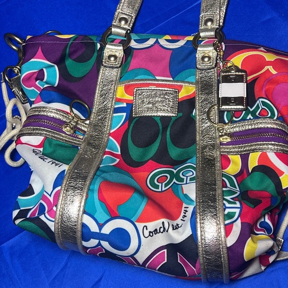 Coach Handbags - Coach Rare Poppy C Glam Signature Bag